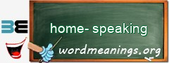 WordMeaning blackboard for home-speaking
